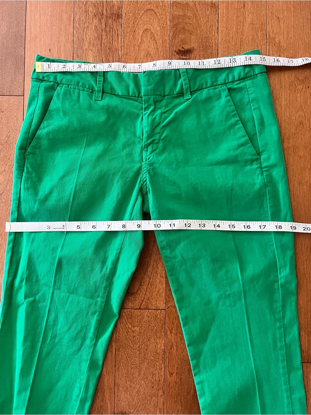 Nili Lotan Emerald Green High-Waist Cropped Pants Size 0 - Picture 12 of 17